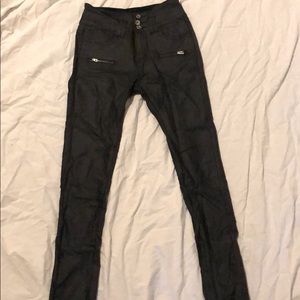 Pleather skinny pants